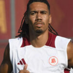 Smalling in allenamento con la Roma